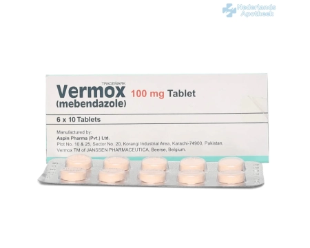 Vermox (Mebendazol) tabletten kopen zonder recept in Nederl